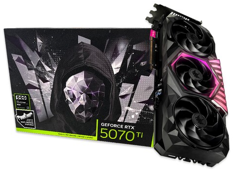 갤럭시 GALAX 지포스 RTX 5070 Ti HOF GAMING BLACK D7 16GB