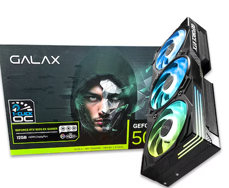 갤럭시 GALAX 지포스 RTX 5070 EX GAMER BLACK OC D7 12GB