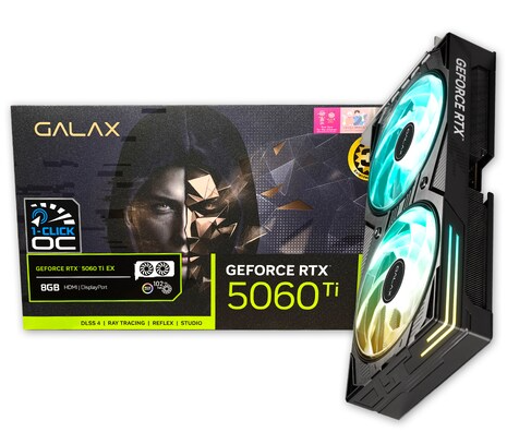 갤럭시 GALAX 지포스 RTX 5060 Ti EX BLACK OC D7 8GB