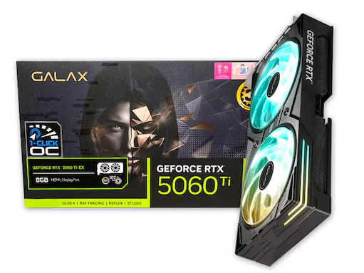 갤럭시 GALAX 지포스 RTX 5060 Ti EX BLACK OC D7 8GB