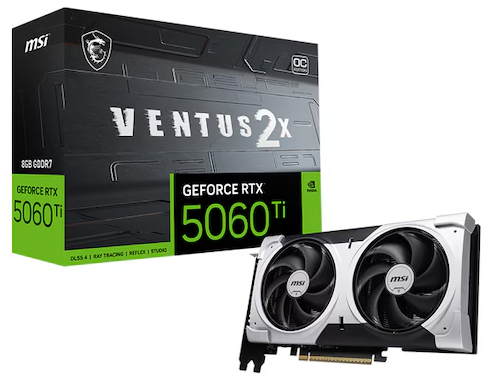 MSI 지포스 RTX 5060 Ti 벤투스 2X OC 플러스 D7 8GB